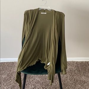 Olive green cardigan